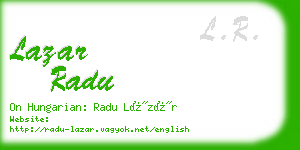 lazar radu business card
